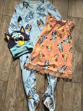 Bluey Girls Pajama Bundle Size 5T